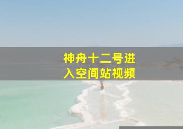 神舟十二号进入空间站视频