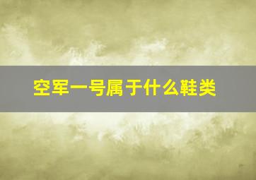 空军一号属于什么鞋类