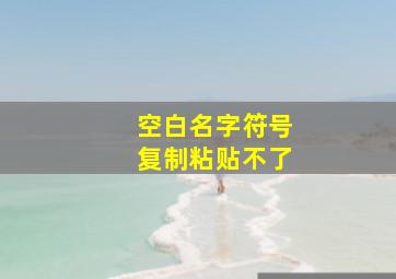 空白名字符号复制粘贴不了