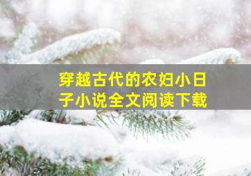 穿越古代的农妇小日子小说全文阅读下载