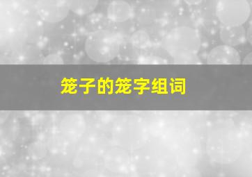 笼子的笼字组词