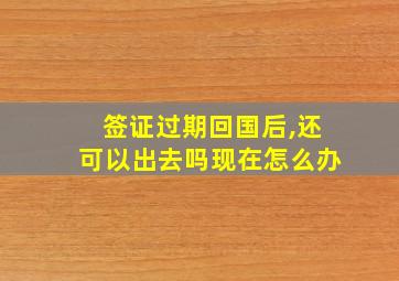 签证过期回国后,还可以出去吗现在怎么办