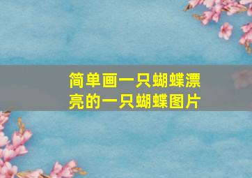 简单画一只蝴蝶漂亮的一只蝴蝶图片