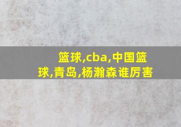 篮球,cba,中国篮球,青岛,杨瀚森谁厉害