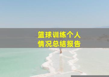 篮球训练个人情况总结报告