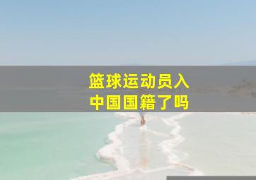 篮球运动员入中国国籍了吗