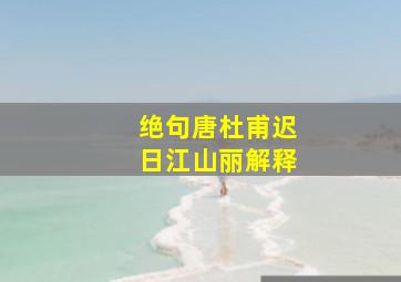 绝句唐杜甫迟日江山丽解释