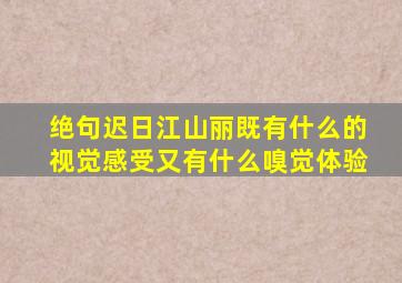 绝句迟日江山丽既有什么的视觉感受又有什么嗅觉体验