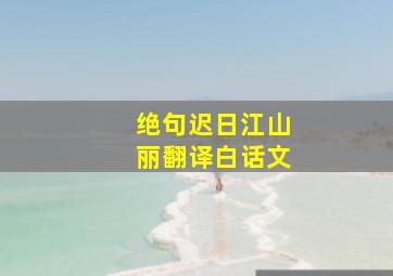 绝句迟日江山丽翻译白话文