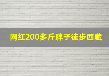 网红200多斤胖子徒步西藏