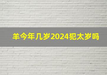 羊今年几岁2024犯太岁吗