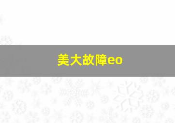 美大故障eo