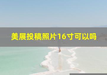 美展投稿照片16寸可以吗