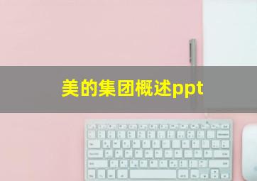 美的集团概述ppt