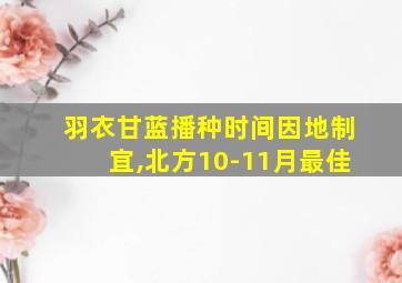 羽衣甘蓝播种时间因地制宜,北方10-11月最佳