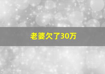 老婆欠了30万