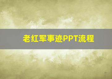 老红军事迹PPT流程