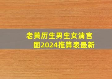 老黄历生男生女清宫图2024推算表最新