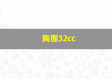 胸围32cc