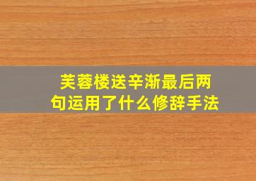 芙蓉楼送辛渐最后两句运用了什么修辞手法