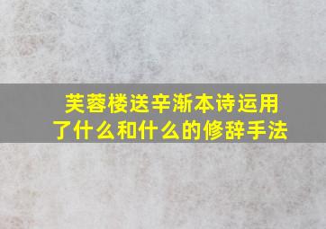 芙蓉楼送辛渐本诗运用了什么和什么的修辞手法