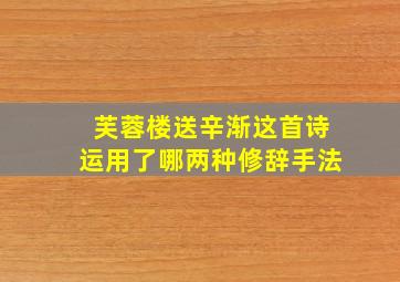 芙蓉楼送辛渐这首诗运用了哪两种修辞手法