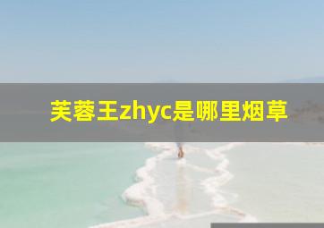 芙蓉王zhyc是哪里烟草