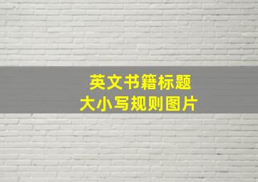 英文书籍标题大小写规则图片