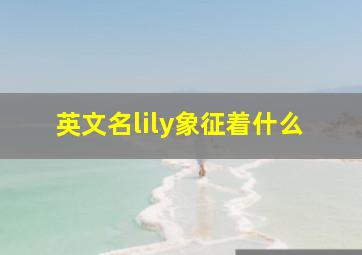 英文名lily象征着什么