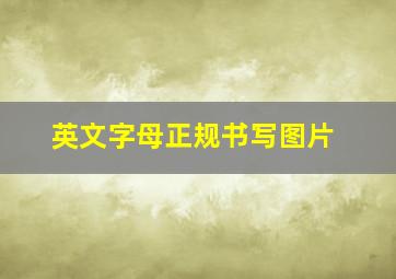 英文字母正规书写图片