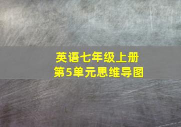 英语七年级上册第5单元思维导图