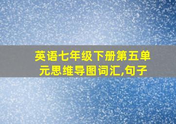 英语七年级下册第五单元思维导图词汇,句子