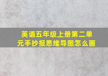 英语五年级上册第二单元手抄报思维导图怎么画