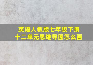 英语人教版七年级下册十二单元思维导图怎么画