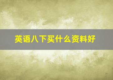 英语八下买什么资料好