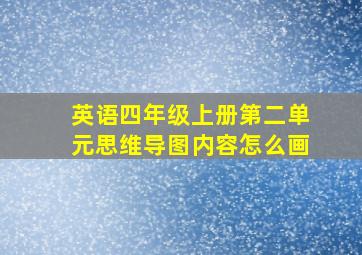 英语四年级上册第二单元思维导图内容怎么画