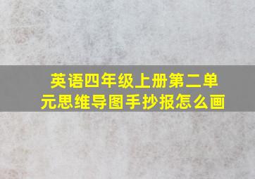 英语四年级上册第二单元思维导图手抄报怎么画