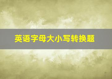 英语字母大小写转换题