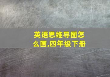 英语思维导图怎么画,四年级下册