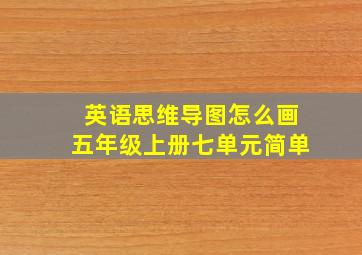 英语思维导图怎么画五年级上册七单元简单