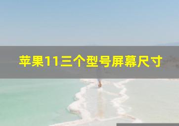 苹果11三个型号屏幕尺寸