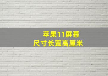 苹果11屏幕尺寸长宽高厘米