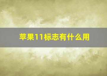 苹果11标志有什么用