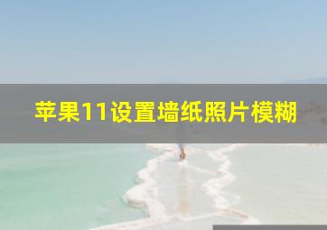 苹果11设置墙纸照片模糊