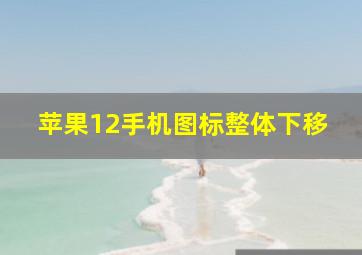 苹果12手机图标整体下移