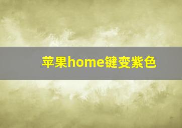 苹果home键变紫色