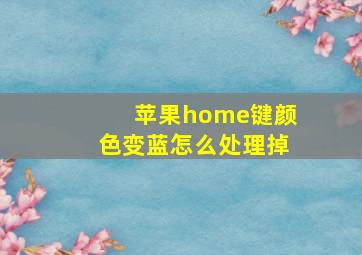 苹果home键颜色变蓝怎么处理掉