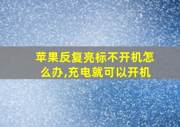 苹果反复亮标不开机怎么办,充电就可以开机