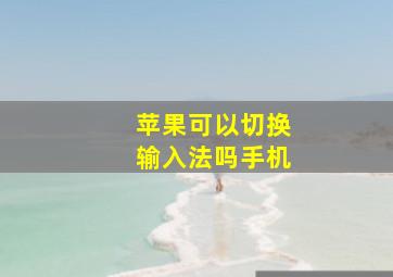 苹果可以切换输入法吗手机