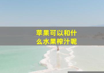 苹果可以和什么水果榨汁呢